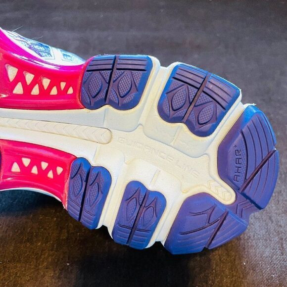 Asics GEL Nimbus 17 Light Grey Purple Ruby Red Womens running 7 US 38 EUR - Picture 10 of 10